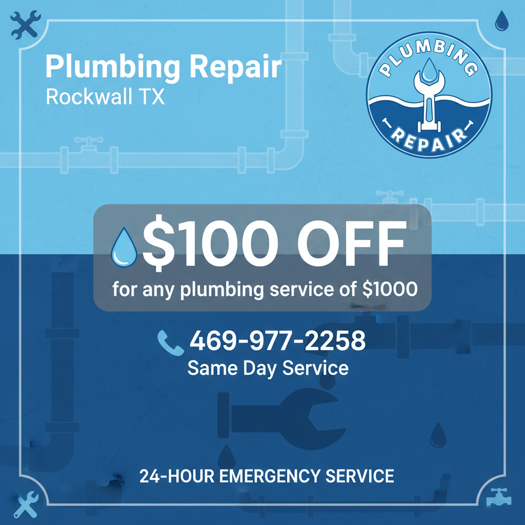 Plumbing Repair Coupon Rockwall TX